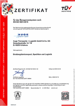 Zertifikat ISO 9001 Austria